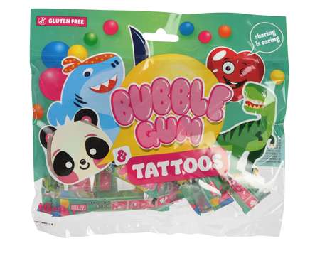 Kauwgom Bubble Gum & Tattoos - 10 stuks