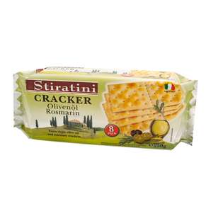 Crackers met olijfolie & rosmarijn 250g
