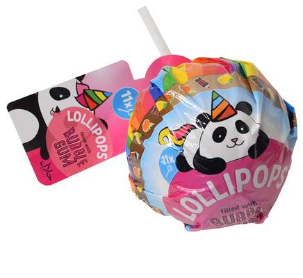 XL Panda Lolly met kauwgomballen lolly's 132 gram