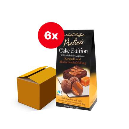 Praline cake edition - karamel & melkchocolade 148g - Doos 6 stuks