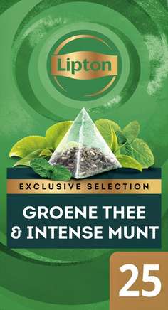 Lipton Exclusive Selection - Groene thee & Intense munt - 25 theezakjes - Doos 6 stuks