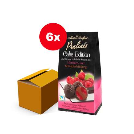 Praline cake edition - frambozen & pure chocolade 148g - doos 6 stuks