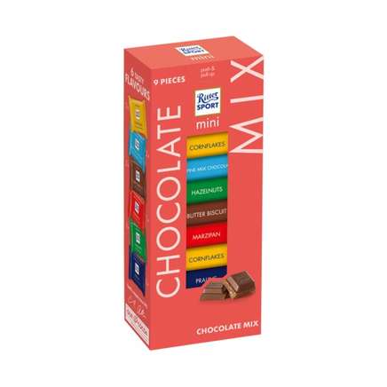 Ritter Sport Chocolade - Mini Chocolate Mix Toren 9x16 gr
