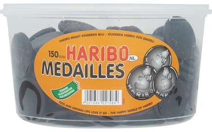 Haribo Drop Medailles - silo 150 stuks