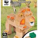 FabBrix - Houten speelgoedstenen - WWF Leeuw
