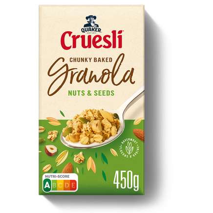 Quaker Cruesli - Ontbijtgranen - Granola Noten & Zaden - 450 gr