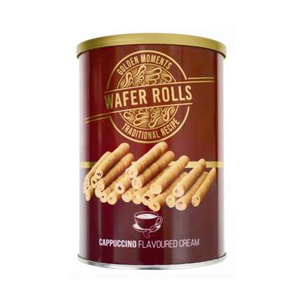 Wafer rolls gevuld met cappucino creme