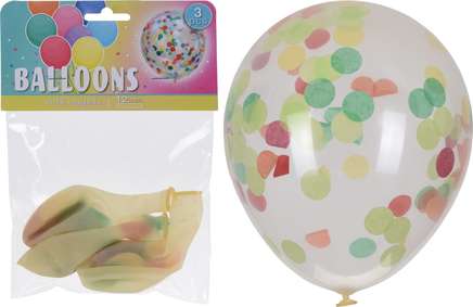 Ballonnenset Confetti 30 cm set 3 sts