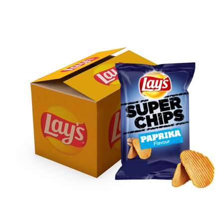 Lays Superchips Paprika Smaak 45 gr - doos 20 zakjes