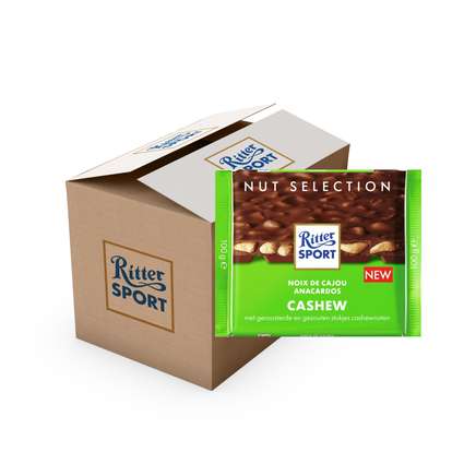 Ritter Sport Chocolade - Melk Cashew - Doos - 12 x  tablet 100 gram