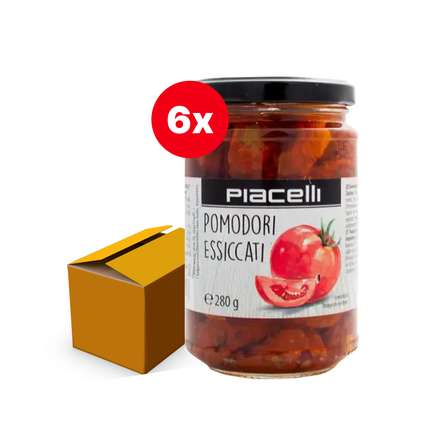 Piacelli Antipasti pomodori essiccati - gedroogde tomaten 280g - Doos 6 stuks