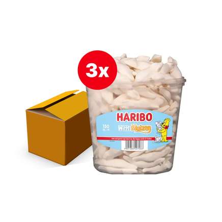 Haribo Schuim Witte Muizen - silo 150 stuks Voordeelverpakking 3 stuks
