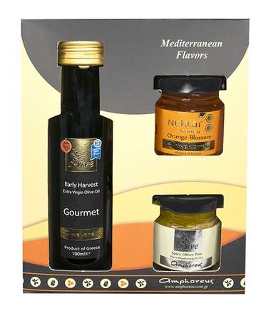 Giftset Olive oil & Olive pasta & Orange blossom Honey
