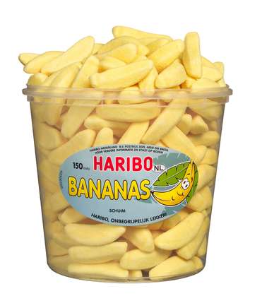 Haribo Schuim Bananen - silo 150 stuks