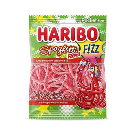 Haribo Spaghetti Red Fizz - 1 doos x 28 zakjes