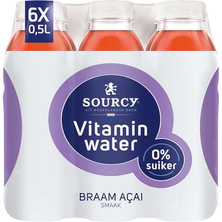 Sourcy - Vitaminwater - Braam & Acai - 6 x 0,5 liter